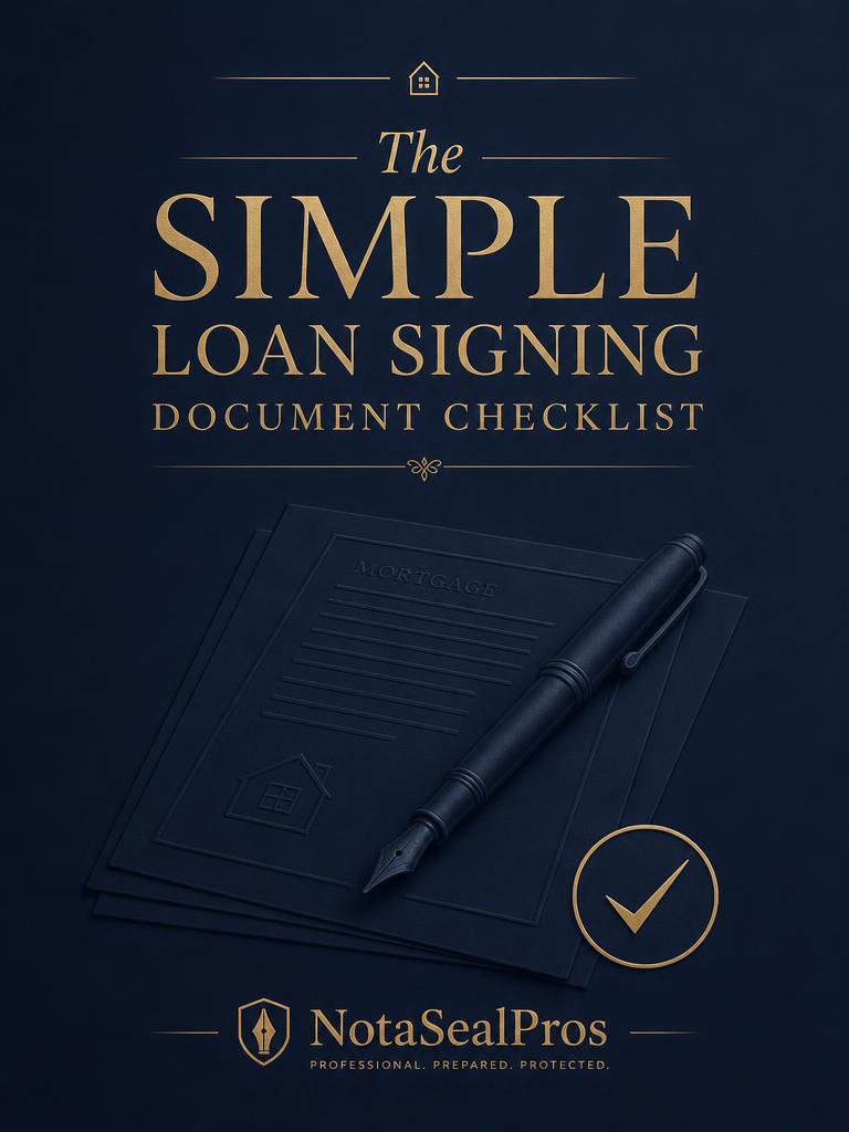 The Simple Loan Signing Document Checklist ebook cover